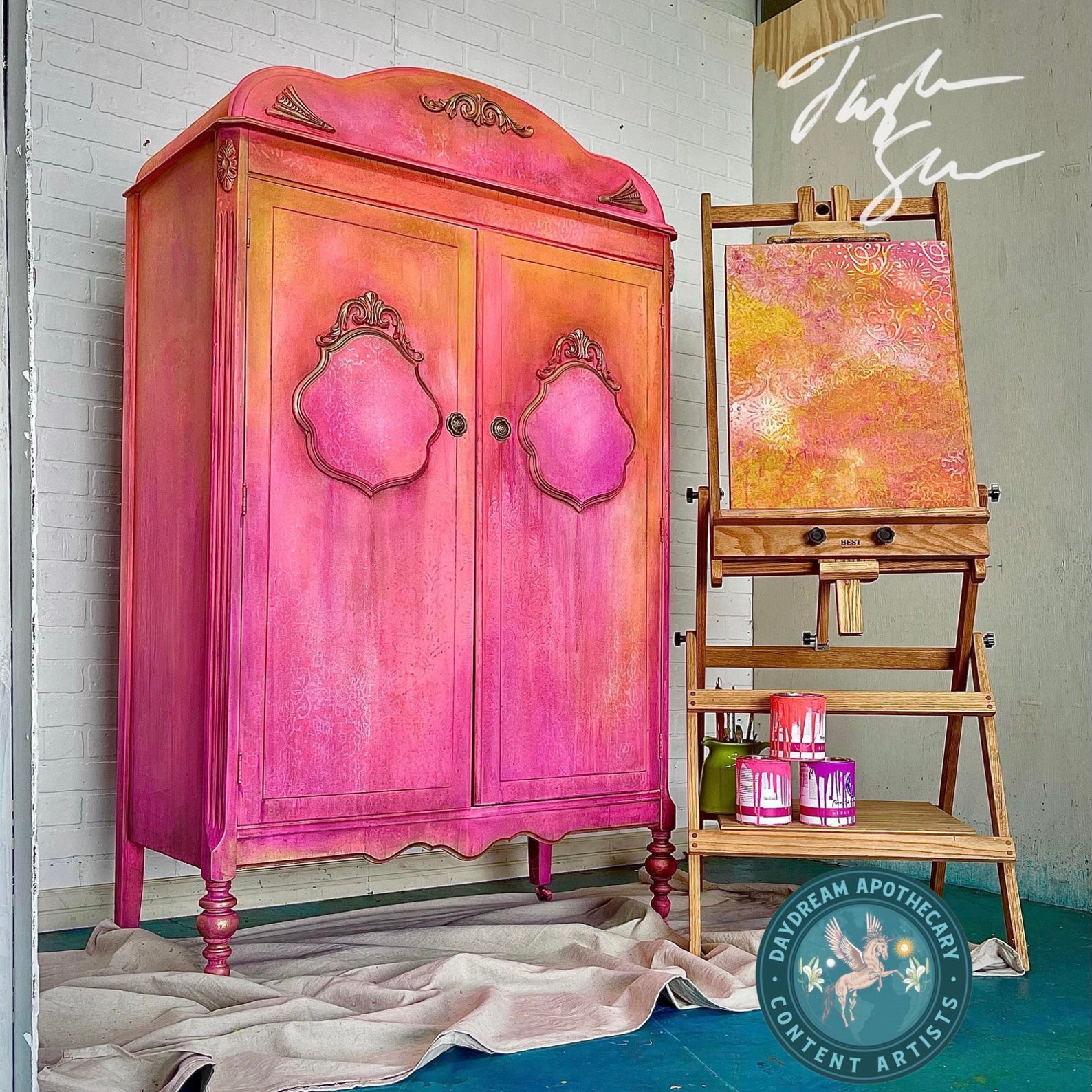 Canvas Art Paint Neon Colors Fluorescent Chalk Paint for Etsy