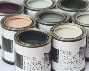 Wise Owl Paint One Hour Enamel, Home Improvement with Fast-Drying Acrylic Enamel for Kitchen Cabinets, Doors & Furniture - 32 oz