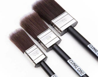 Cling On! Paint Brushes: Professional Choice for DIY Projects, Doors, Cabinets, Varnish & Painted Furniture, Flawless Finish F30 F40 F50
