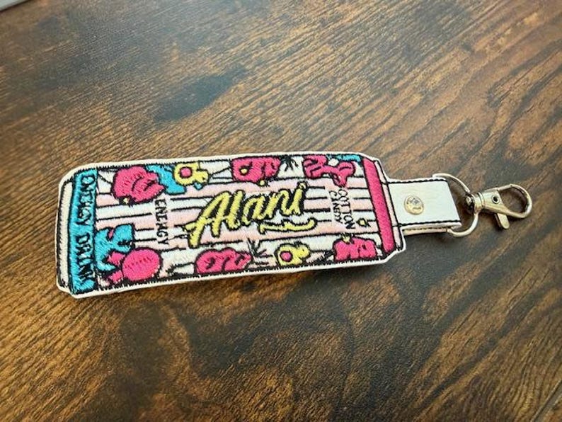 Alani Embroidery Keychain - Cotton Candy - Etsy
