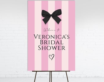 Pink Secret Bridal Shower Welcome Sign | Secret Bridal Shower Party Decoration