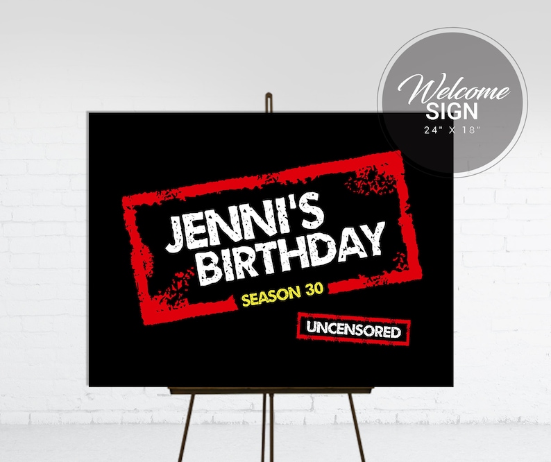 Jersey Shore Birthday Party Welcome Sign Jersey Shore Birthday Party Decoration image 1