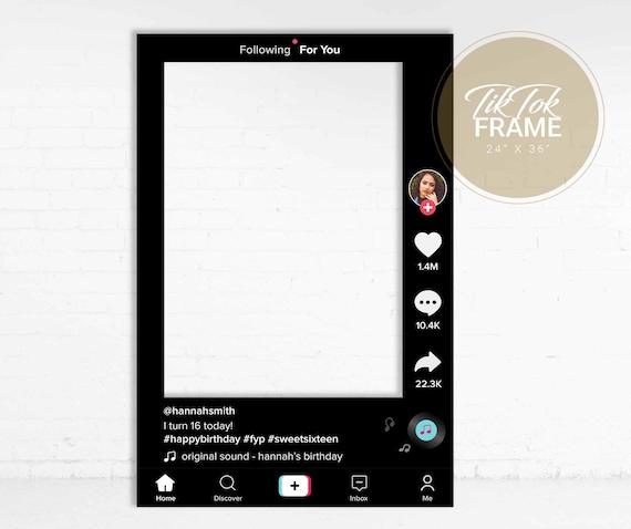 TikTok Prop Frame | TikTok Photo Booth Frame | TikTok Party Decorations | TikTok Theme Props | Digital File Only Il_570xn