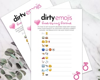 Dirty Emojis Bachelorette Game | Dirty Emojis Bachelorette Party Game | Hen Party Games