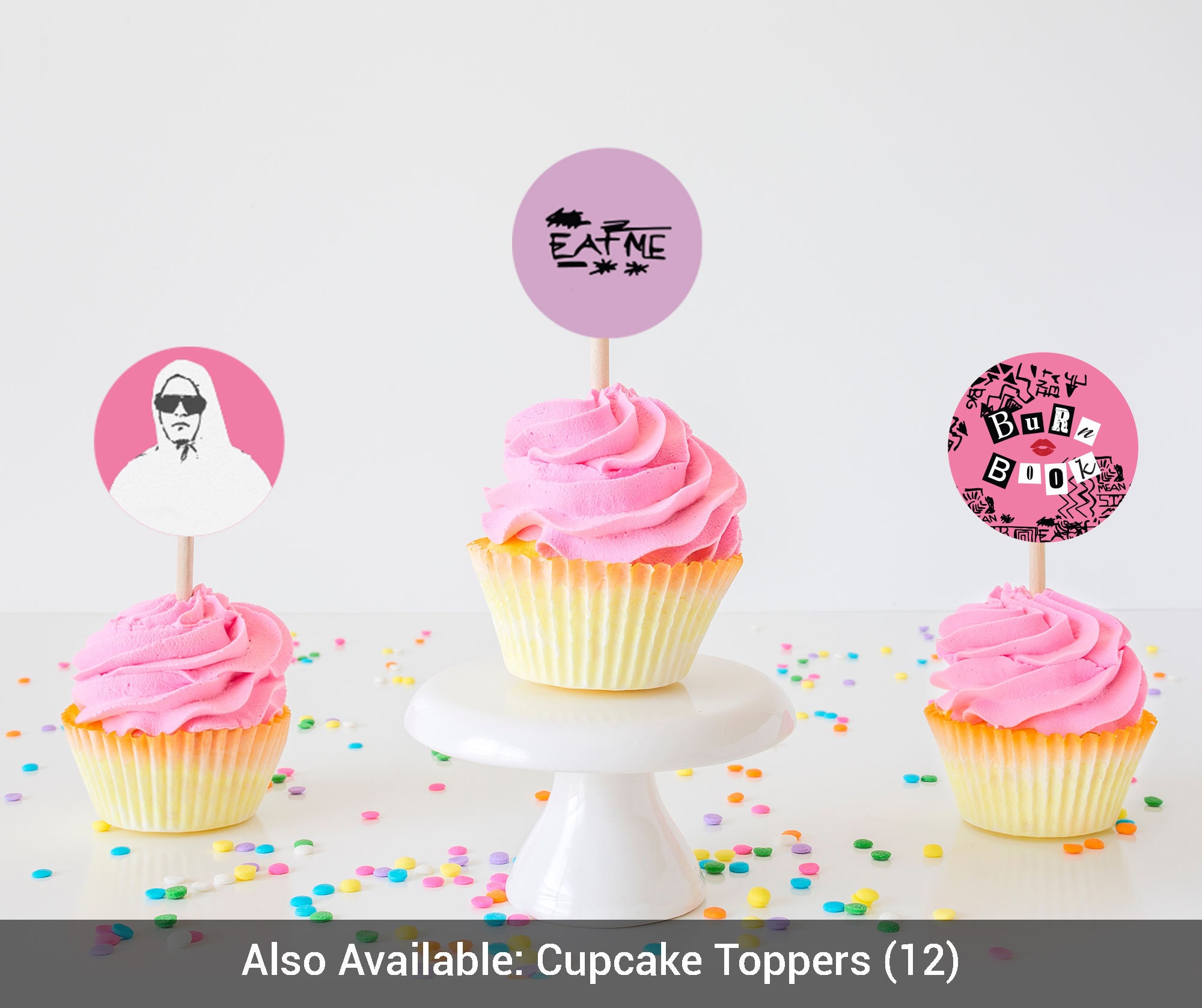 Mean Girls Cupcake Toppers Printable Decor Mean Girls Inspired