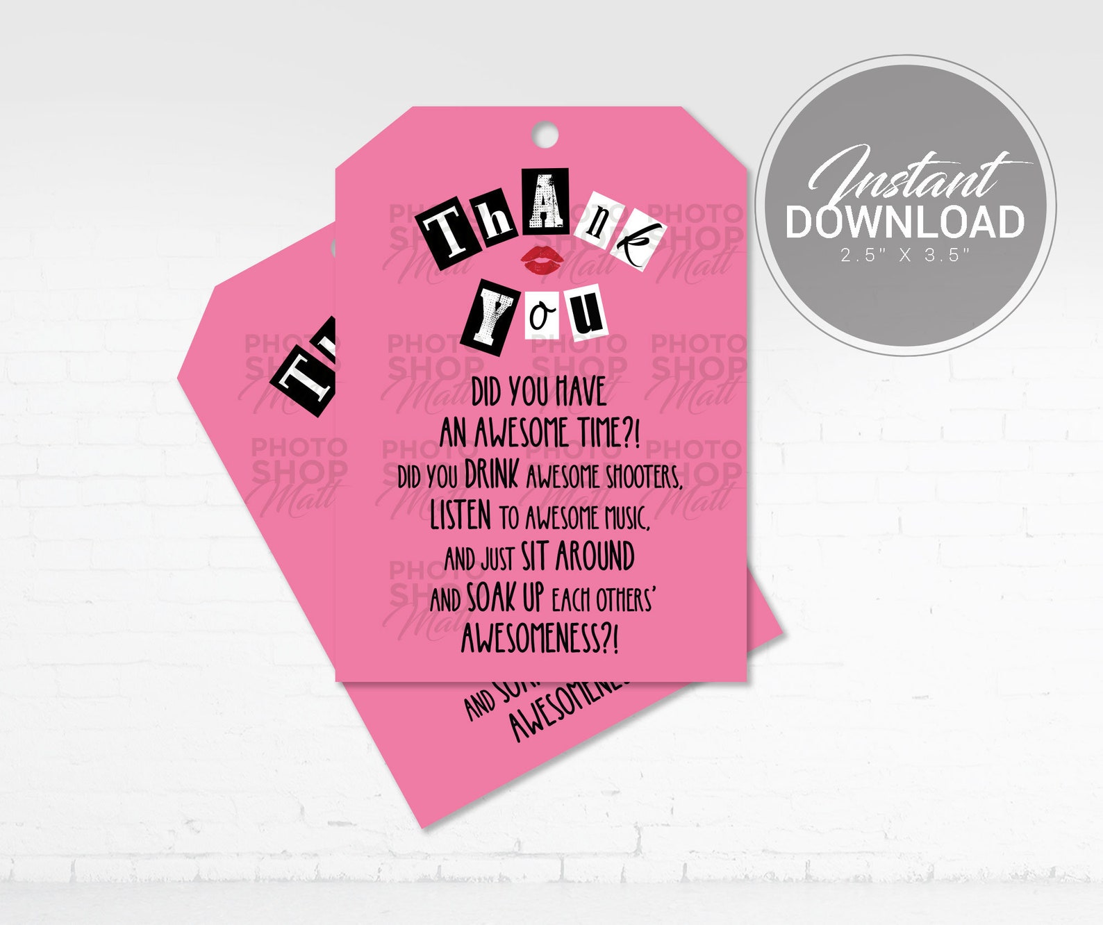 Mean Girls Party Thank You Tags Mean Girls Party Favour Tags Etsy Ireland