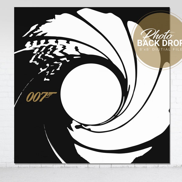 007 Party Theme Hintergrund | James Bond Geburtstag Hintergrund | 007 Photo Booth Backdrop Requisiten | 8'x2m Digitaler Download