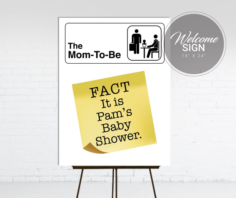 The Office Baby Shower Sign the Office Party Etsy