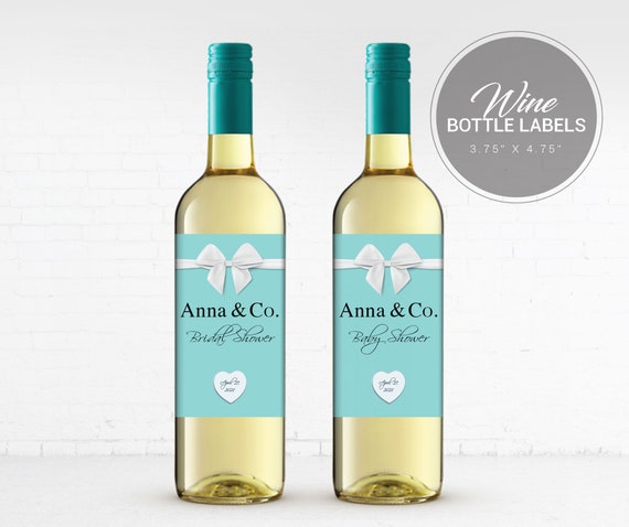 Bride and Co Wine Bottle Labels | Custom Bridal Shower Wine Labels | Personalized Wine Labels Il_570xn