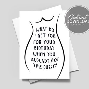 Funny Birthday Card for Him | Birthday Card for Boyfriend, Husband | Dirty Birthday Card | Printable Funny Birthday Cards