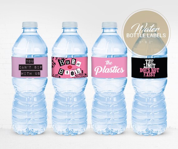 Mean Girls Water Bottle Label | Water Bottle Labels | Mean Girls Party Decor | Mean Girls Theme | Instant Download Il_570xn