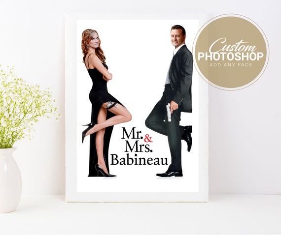 Mr. & Mrs. Smith Custom Poster | Casino Royale Party Sign | Custom