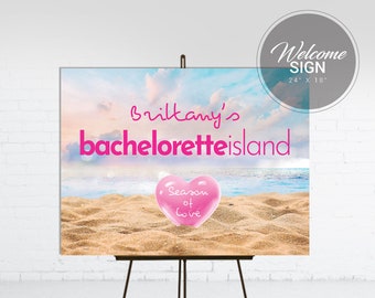 Bachelorette Island Welcome Sign | Island Bachelorette Party Decoration | Season of Love Theme Island Welcome Sign