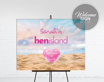 Island Hen Party Welcome Sign | Hen Island Welcome Sign