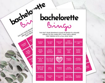 Bachelorette Island Bingo Game | Bachelorette Party Games | Hen Party Bingo Game