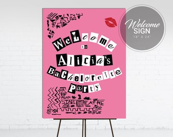 Mean Girls Bachelorette Welcome Sign | Mean Girls Party Decorations