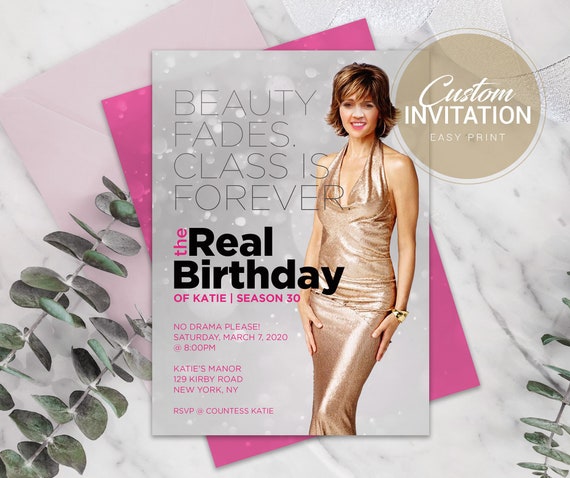 Real Housewives Birthday Invitation | Real Housewives of Beverly Hills Invite | Birthday, Bachorette Party Invitations | Custom Face Swap Il_570xn