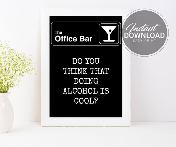 The Office Party Bar Sign | Office Birthday Sign | The Office Birthday Theme | Bar Sign Instant Download Il_570xn