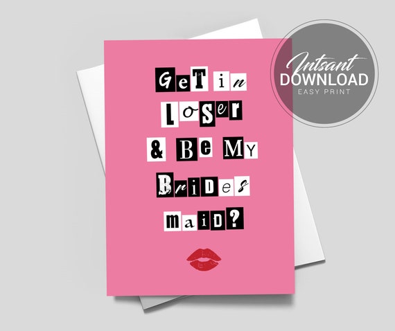 Mean Girls Bridesmaid Proposal Card | Will You Be My Bridesmaid Card | Funny Bridesmaid Proposal | Mean Girls Bridesmaid Card Il_570xn