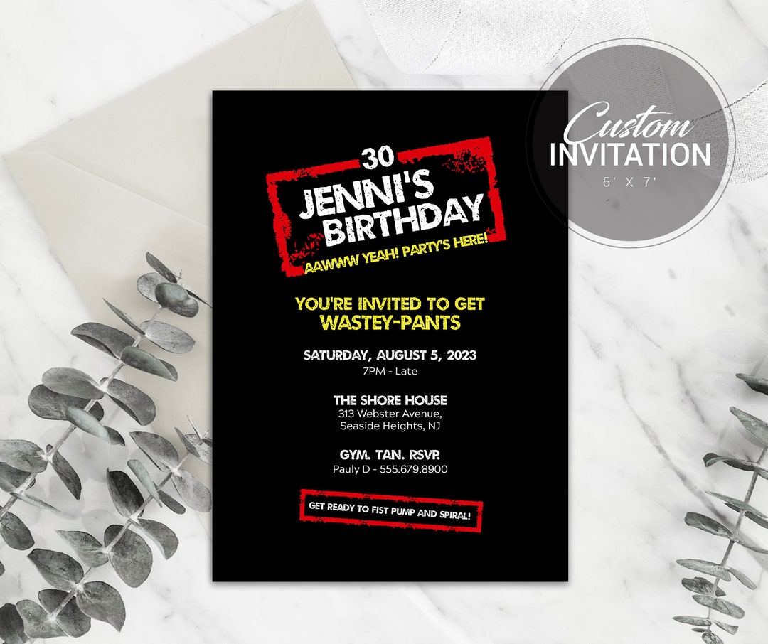 Jersey Shore Party Invitation Jersey Shore Birthday Invite - Etsy