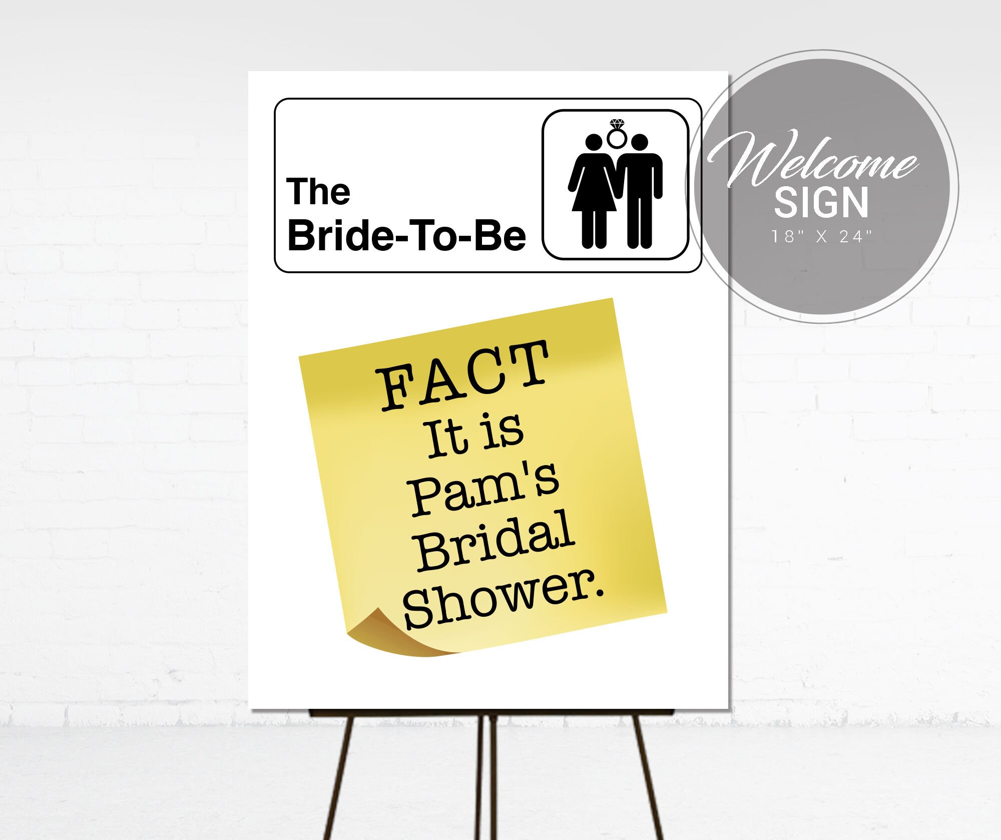 The Office Bridal Shower Sign The Office Party Etsy