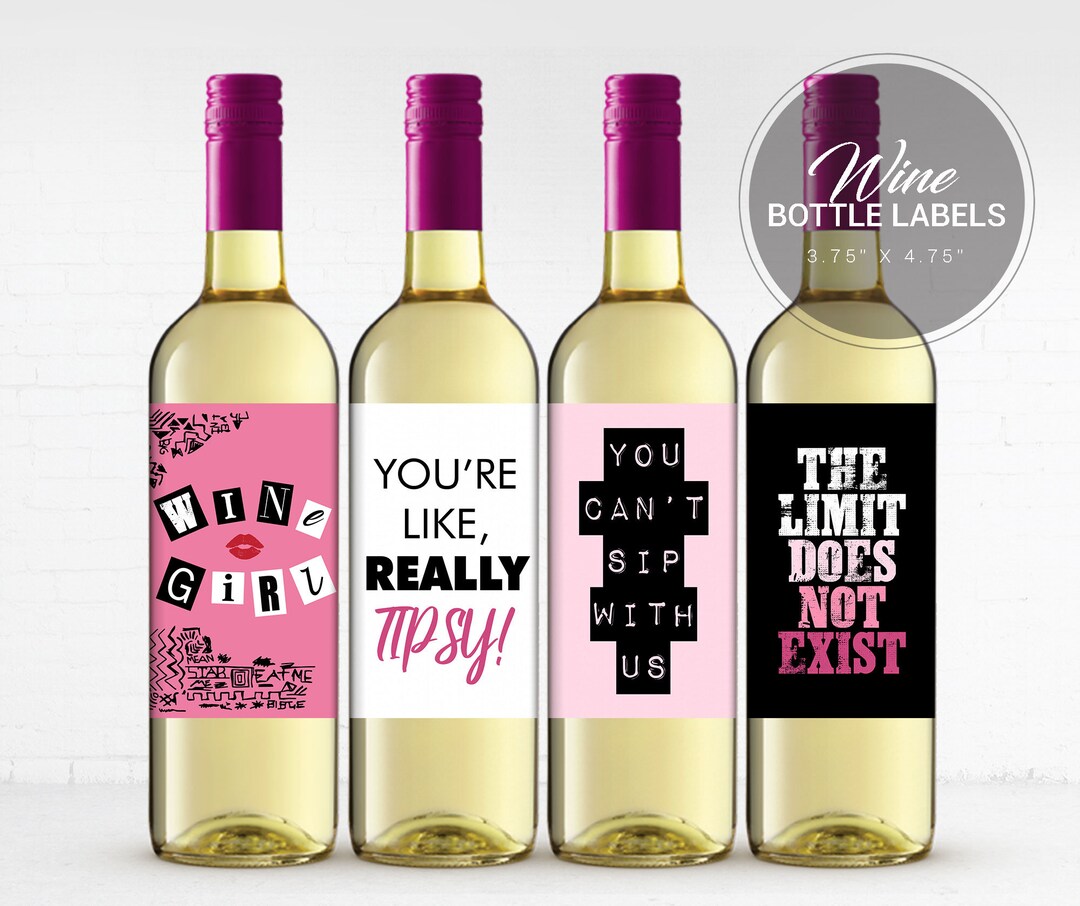 Mean Girls Wine Bottle Labels Mean Girls Party Mean Girls Decorations