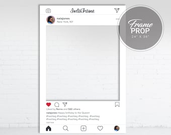 Instagram Photo Frame Prop | Instagram Photo Booth Prop Frame | Insta Frame Prop Customized | Digital File Only