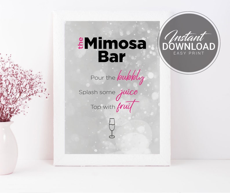 Real Housewives Mimosa Bar Sign image 1