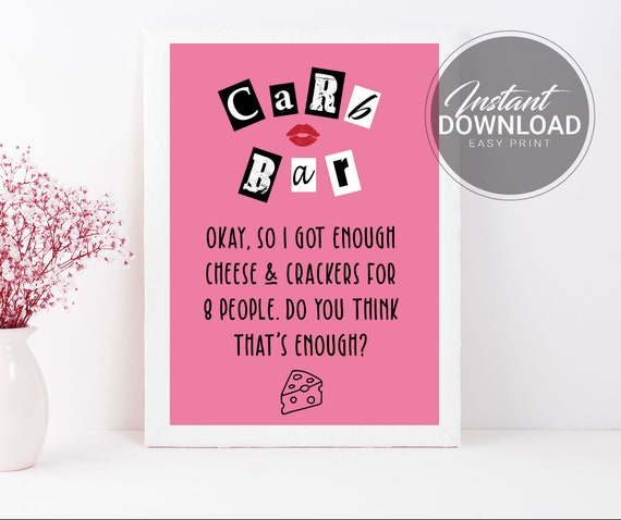 Mean Girls Party Decorations | Snack Bar Sign | Mean Girls Theme Party | Mean Girls Sign Il_570xn