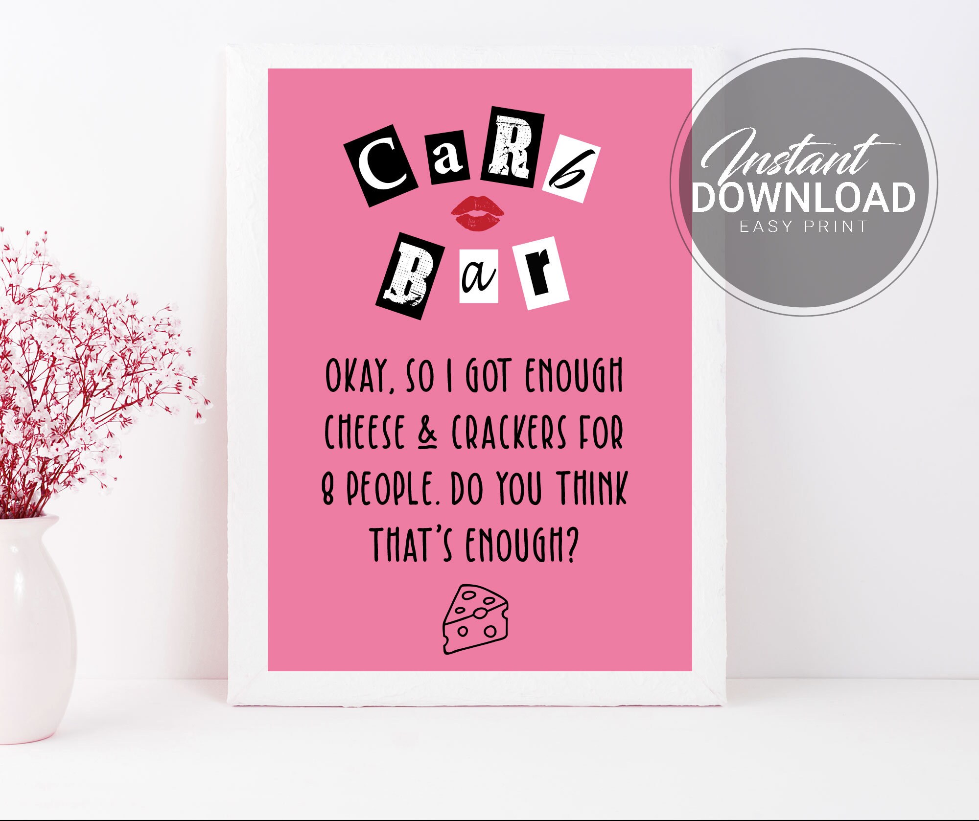 Mean Girls Party Decorations Snack Bar Sign Mean Girls Etsy