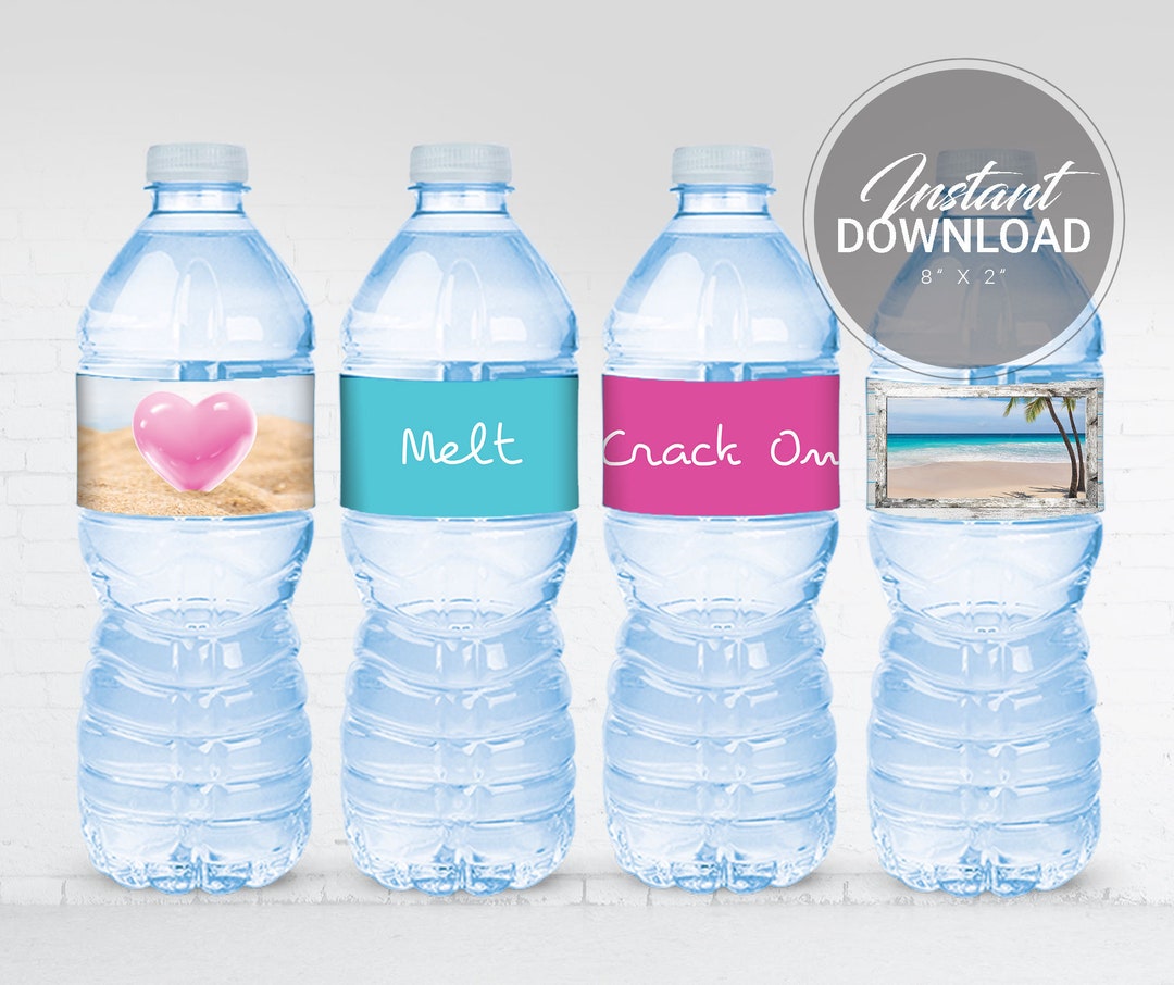 Bachelorette Island Water Bottle Labels Bachelorette Island Party ...
