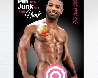 Pin the Junk on the Hunk Bachelorette Party Game | Pin the Junk Hen Party Game