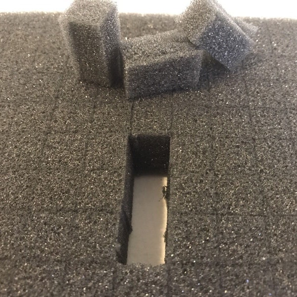 Replacement Pick and Pluck Charcoal Custom Exact Foam Sheet with 1/2" pull apart grid