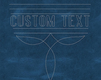 Archivo digital de puntada de bota con texto personalizado
