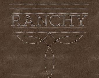 Archivo digital de puntada de bota ranchera