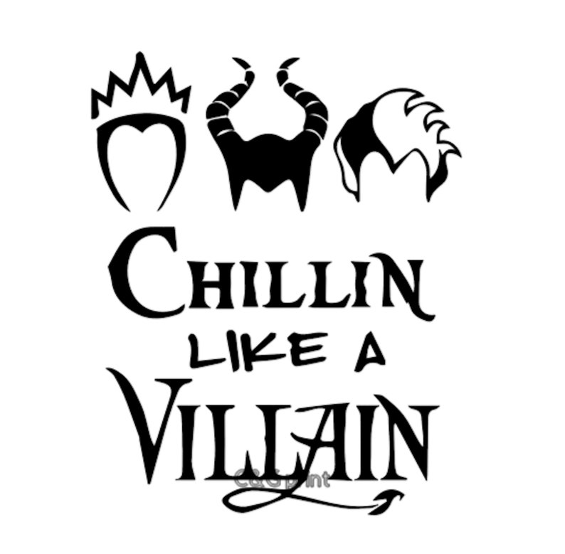 Chillin Like A Villain Disney Villain SVG Cut File-Cricut_ | Etsy