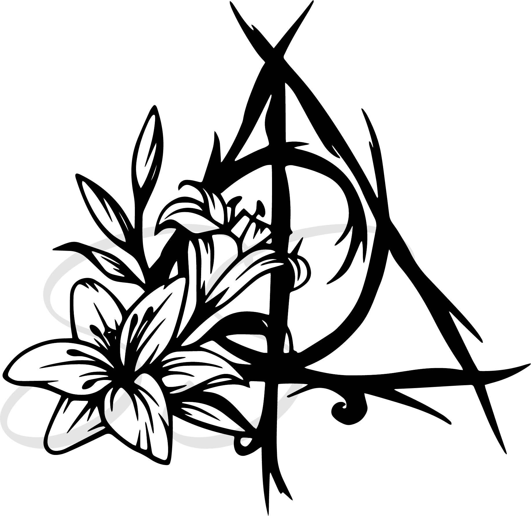 Deathly Hallows Flowers Harry Potter SVG Cut File-Cricut_ | Etsy