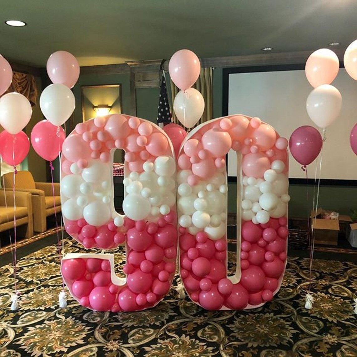5ft All Numbers Bundle/mosaic From Balloons Templates/pdf Files + Step ...