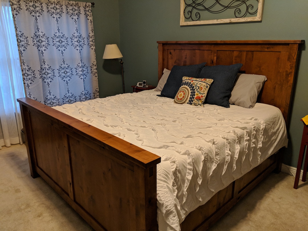 DIY Plans King Size Rustic Bed Frame Etsy