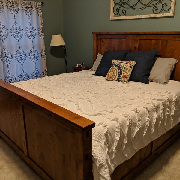 DIY Plans:  King Size Rustic Bed Frame