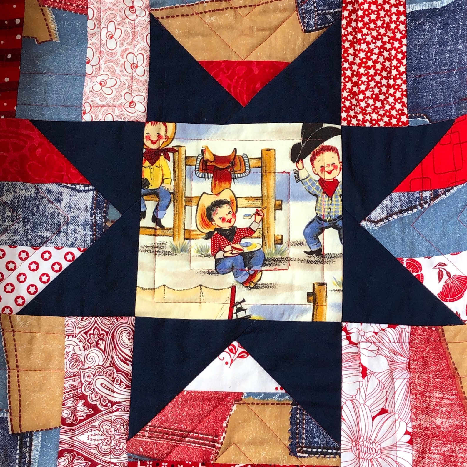 Cowboy Baby Quilt Etsy