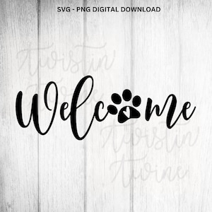 Welkom Dog Paw Print SVG