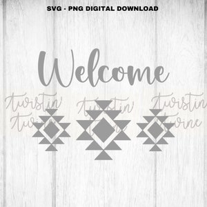 Aztec Welcome SVG For Round Door Hanger