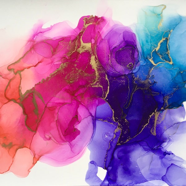 Alcohol Ink Painting Etsy