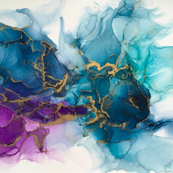 Alcohol Ink Art Etsy UK