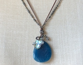 SILPADA Jewelry - Retired ~ Blue Quartzite  & Sterling Silver 'INDIGO MOOD' Beaded Necklace