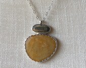 SILPADA Jewelry - Retired ~ Quartz/Magnesite 'DAY And NIGHT' Sterling Silver Necklace (Reversible) N2918