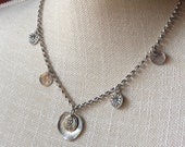 SILPADA Jewelry - Retired ~ Sterling Silver Floral Coin Charm Necklace