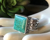 SILPADA Retired Jewelry ~ Turquoise & Sterling Silver Artisan Ring ~ Size 7