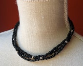 SILPADA Jewelry - Retired ~ Black Glass & Sterling Silver Multi-Strand Bead Necklace